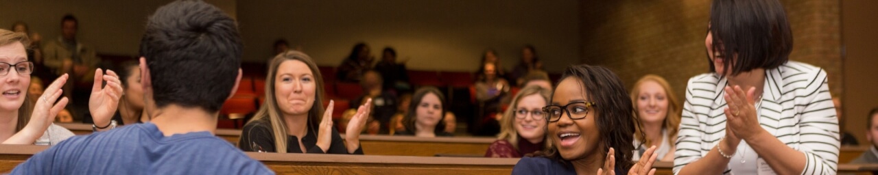 Participants at event. 